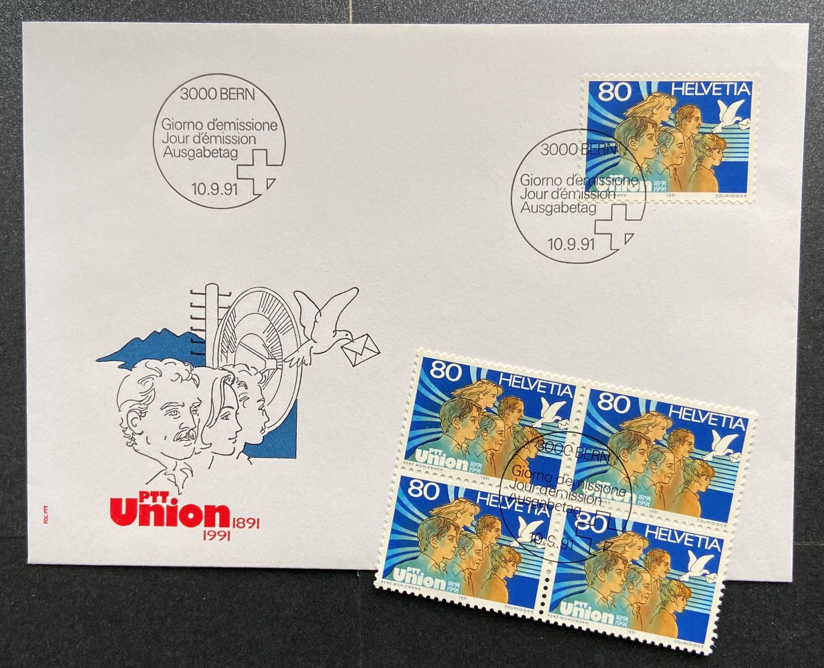 Tutti i francobolli: ET Freimarken Satz 1990 - 92  FDC + 4 er Blöcke – Usato da Böckten venduto da Hansi36 5