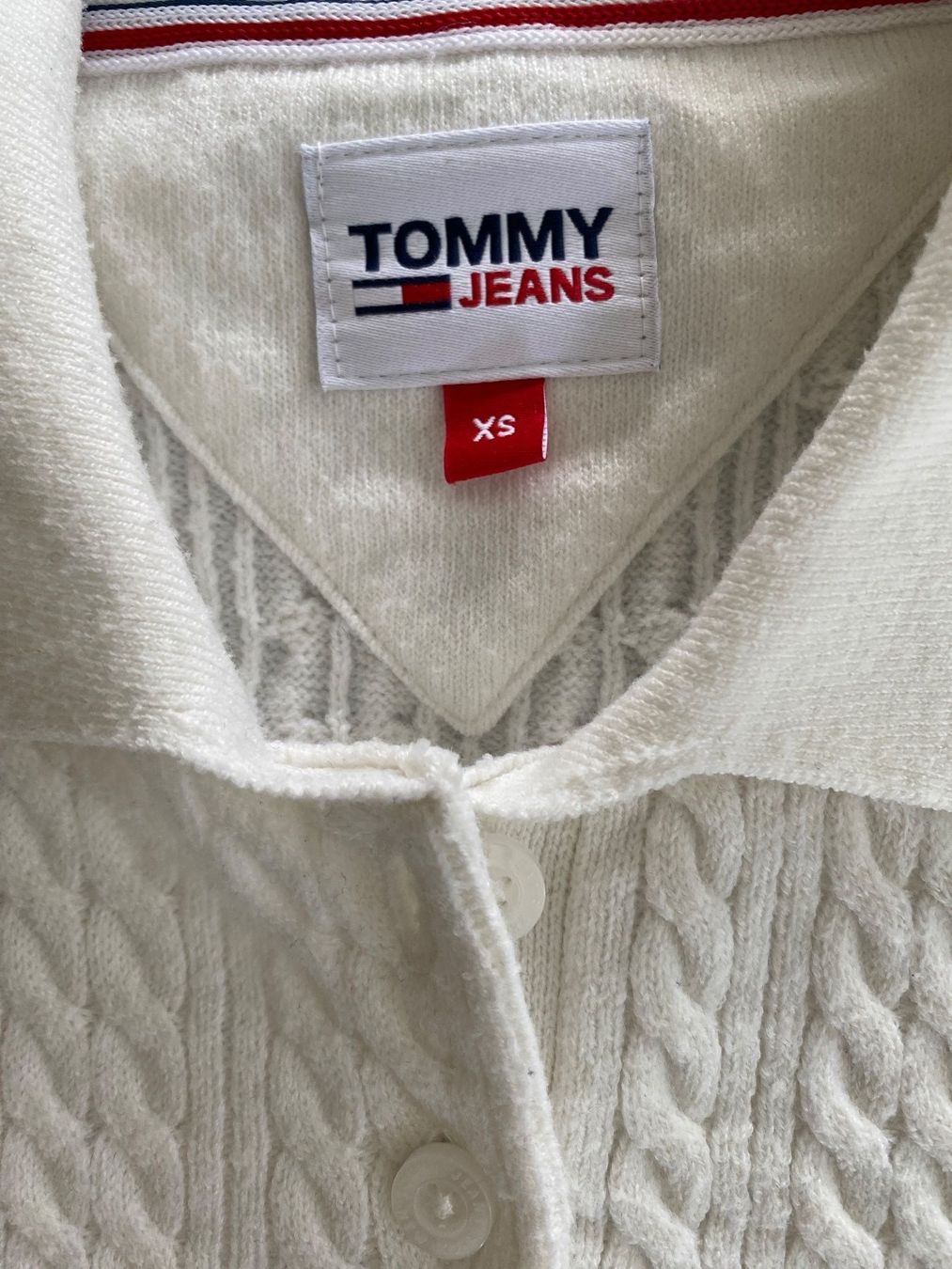 Tommy Hilfiger Maglioni & Felpe: Zopfstrickpullover mit kurzem Ärmel, TOMMY JEANS, Gr. XS – Usato da Dielsdorf venduto da sissy04 2
