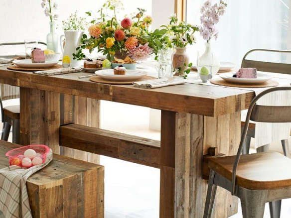 Tavoli: Table à manger et banc en pin recyclé – Usato da Montherod venduto da wor_q2tn