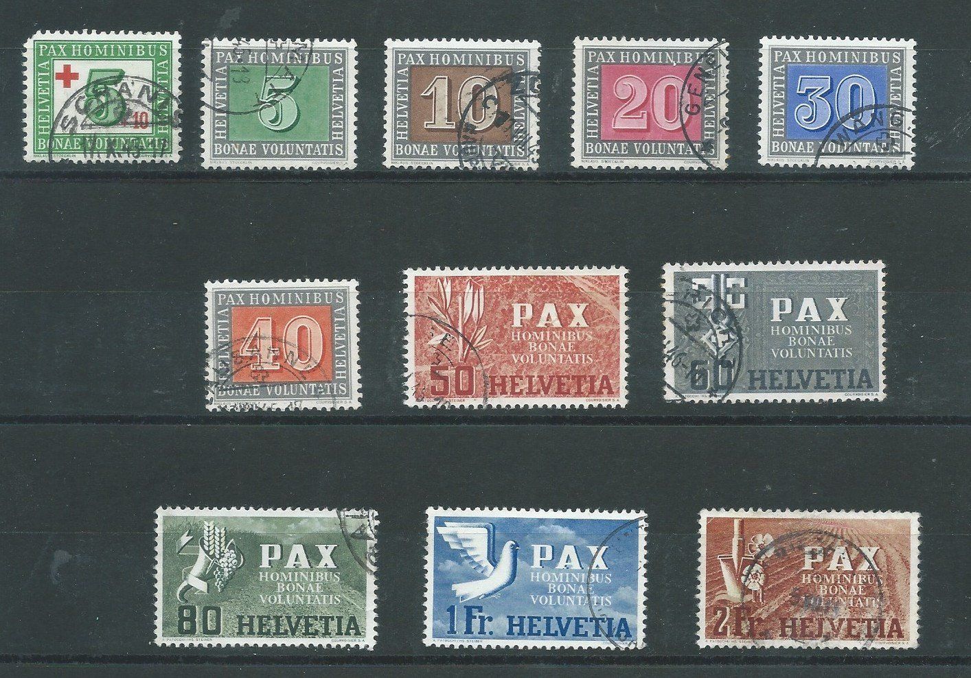 Tutti i francobolli: PAX ZNr.262 - 271 gestempelt – Usato da Mönchaltorf venduto da Bantu7
