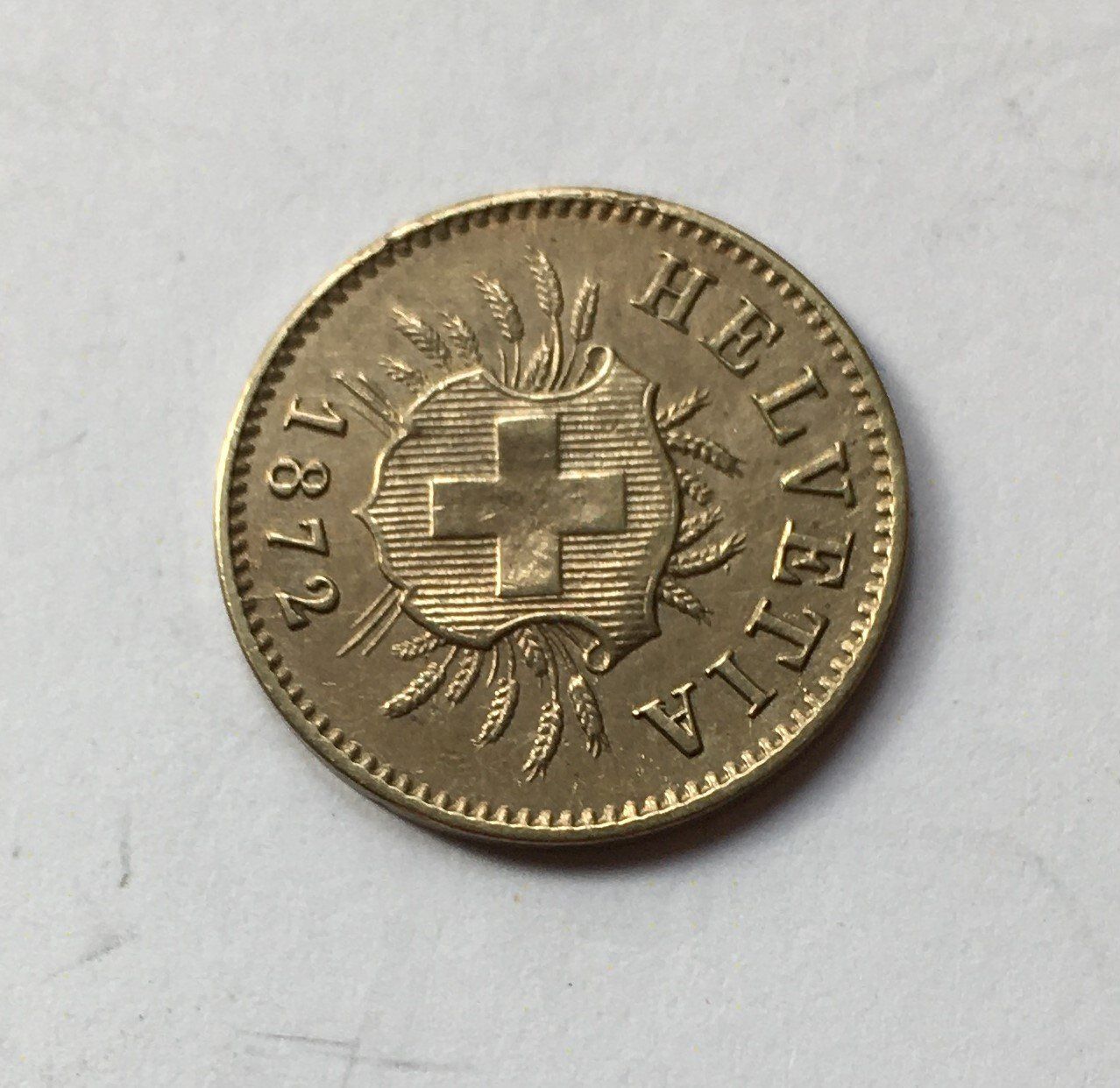 Tutti le monete: 1872 5 Rappen -unz – Usato da Kirchberg SG venduto da Helveticus00 1