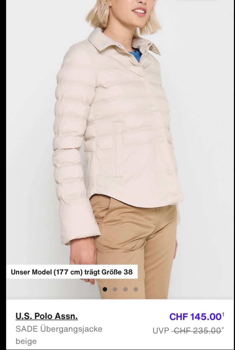 US Polo Jacken: US Polo Assn. light padded jacket  - size 34/36 – Gebraucht aus Cully von Maar_K