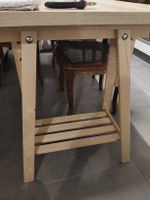 x3 tréteaux en bois blanc Ikea