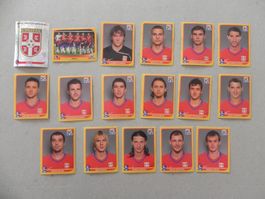 Panini Fussball WM Südafrika  2010 Serbien 17 Stk. 296 - 314