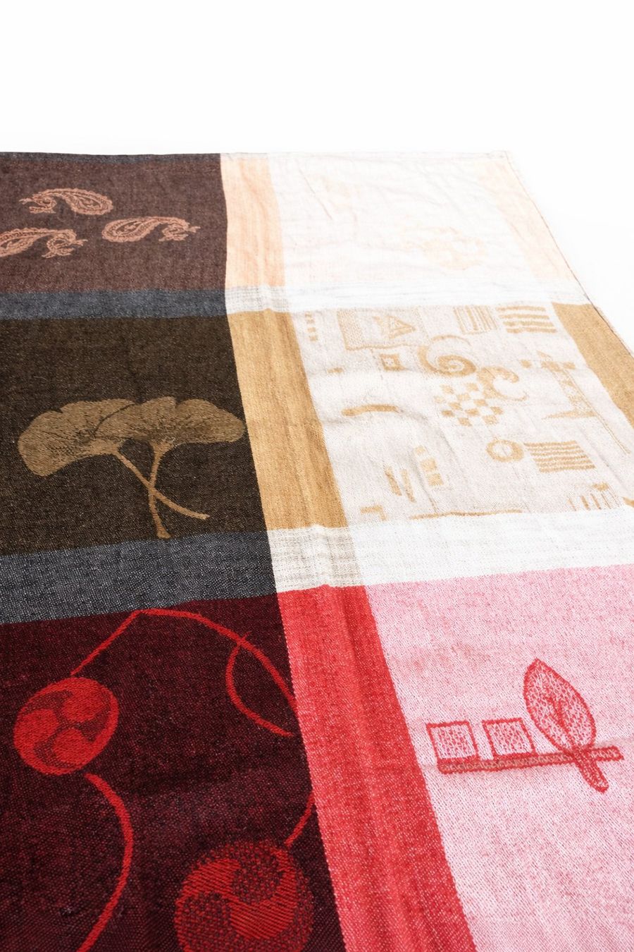 Foulard & Sciarpe: Damen Schal Rot Beige Fransen – Nuovo (secondo la descrizione) da Fully venduto da VaneaSelection 2