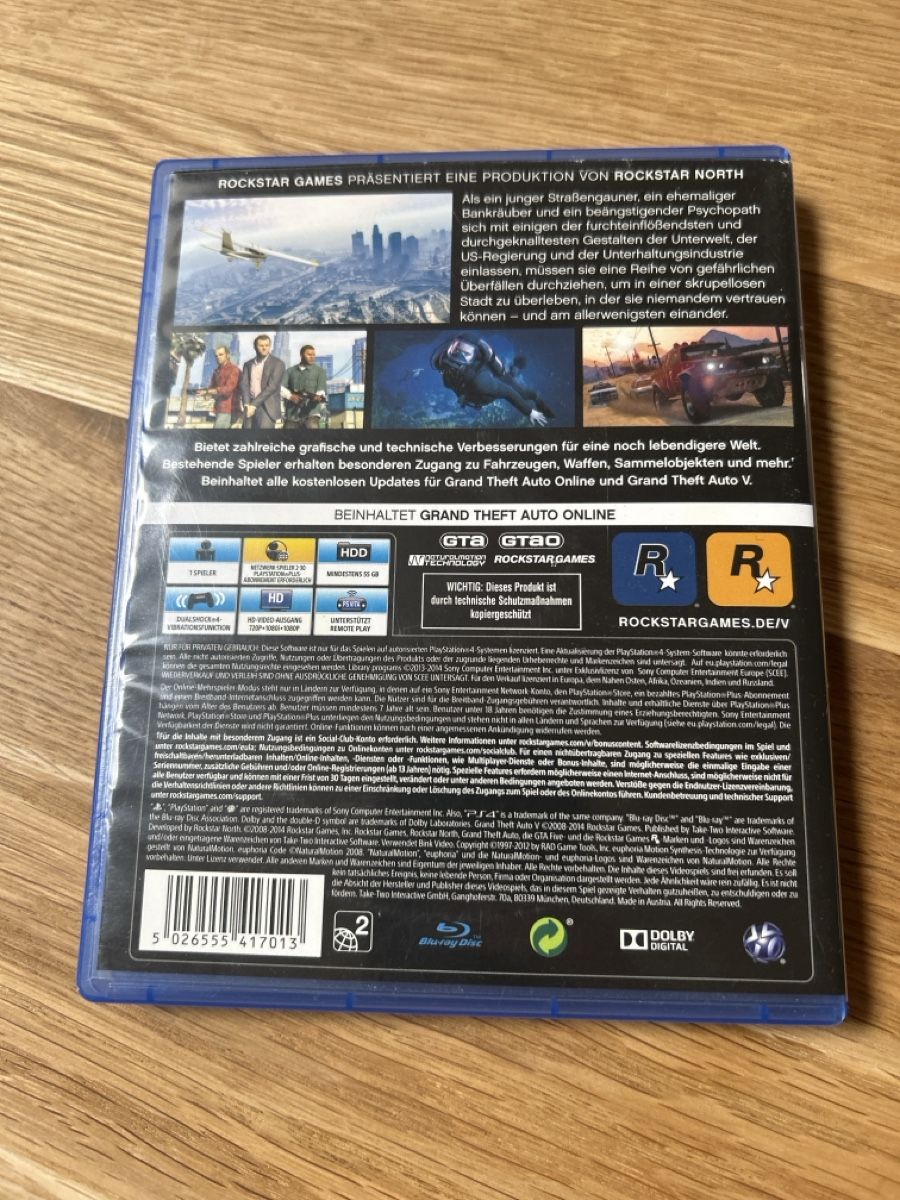 Spiele: Grand Theft Auto V PS4 Spiel  – Gebraucht aus Thayngen von M4attz 1