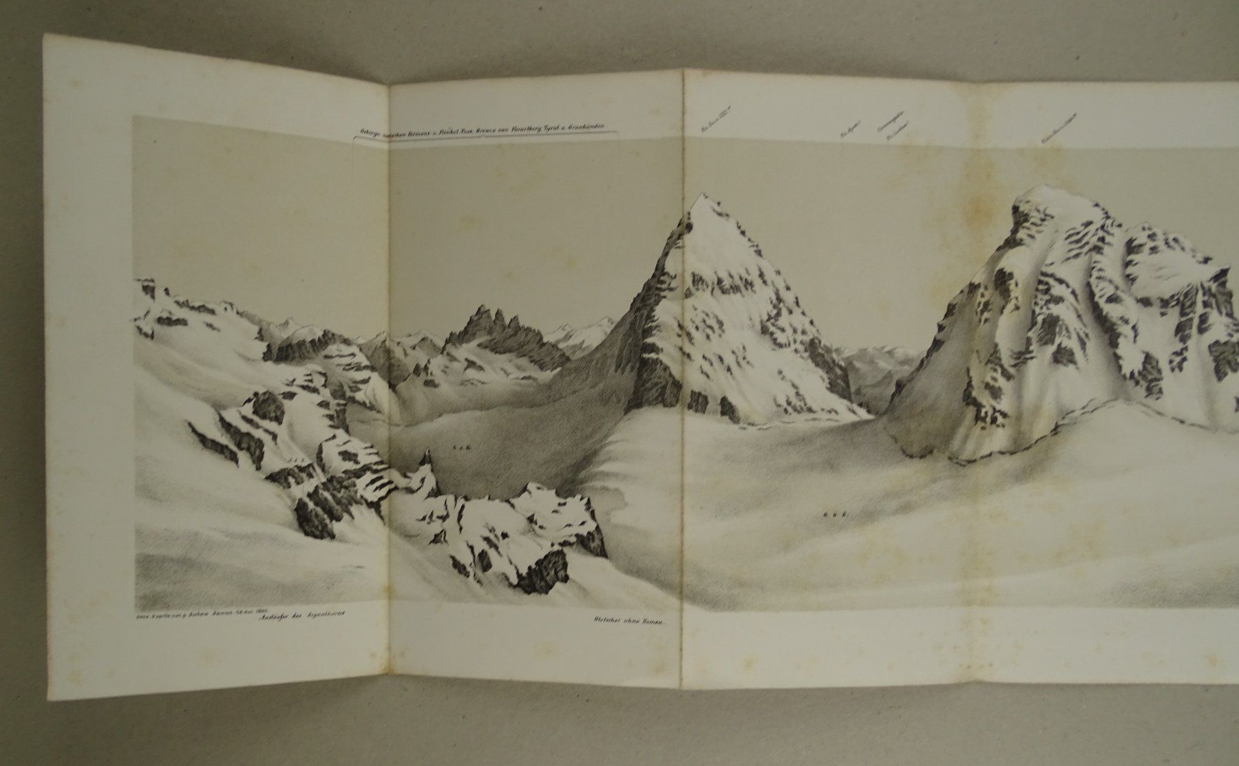 Libri: PANORAMA SILVRETTA PASS, 1866 – Usato da Grüningen venduto da Kartensammler