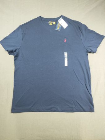 RALPH LAUREN | t-shirt bleu marine logo rouge | L homme