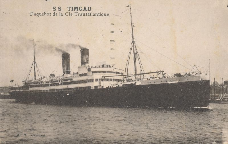 Cartoline postali: Paquebot S.S. Timgad + c1915 – Usato da Emmenbrücke venduto da teestube