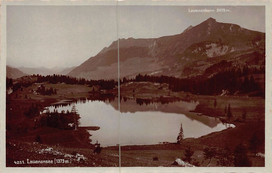 Cartoline postali: ALPIN: Lauenensee, um 1935 – Usato da Frauenfeld venduto da POML
