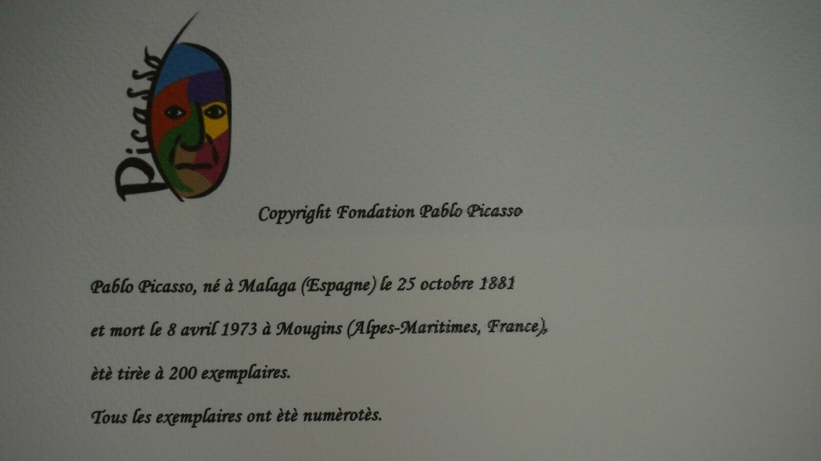 Foto & Immagini: PABLO PICASSO    HANDNUMMERIERT  DRUCKSIGNIERT – Usato da Gersau venduto da kunst-online 5