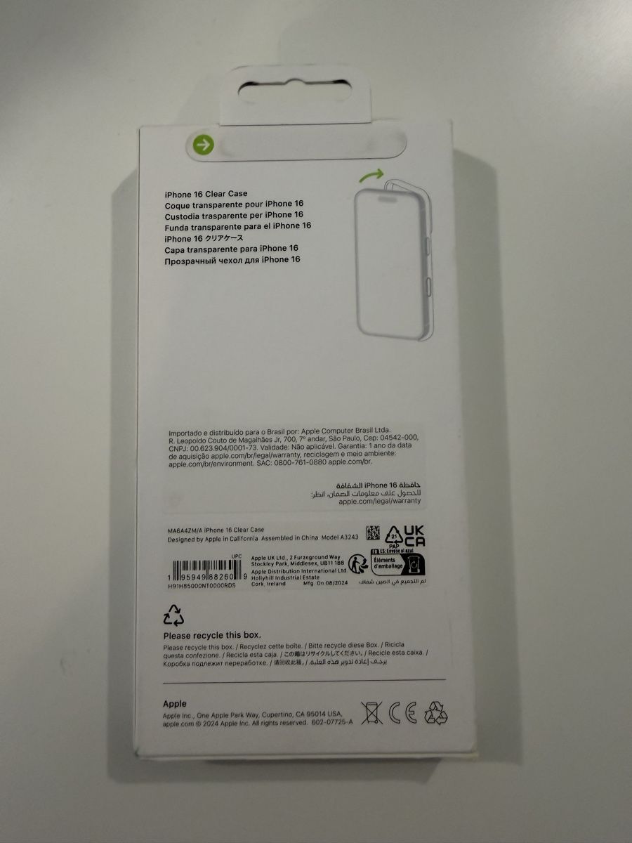 Covers & Schutzfolien: Coque Apple iPhone 16 Clear Case avec MagSafe neuve – Neu und originalverpackt aus Yverdon-les-Bains von AVRS.CH 1