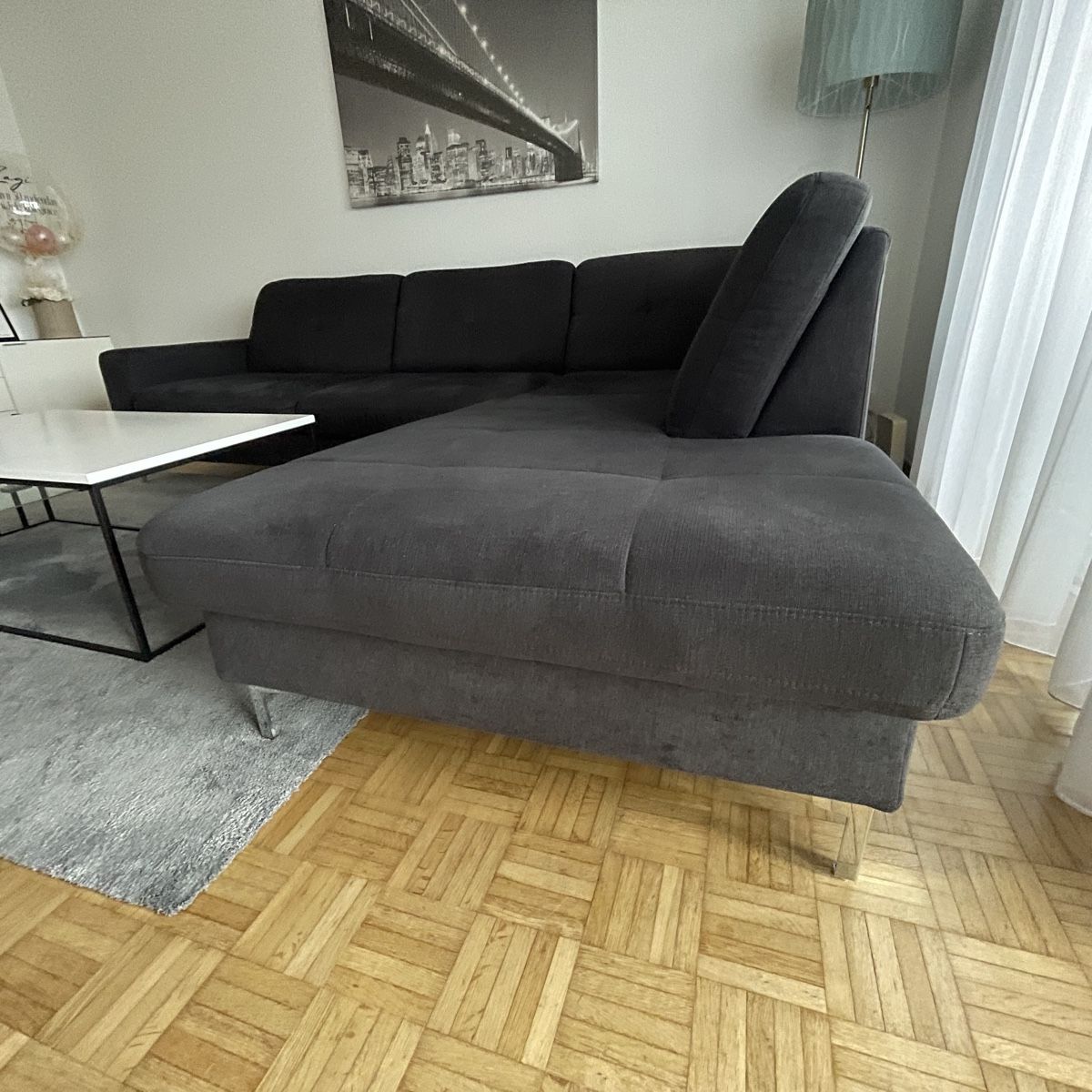 Divani: Gemütliches Ecksofa, Grau – Usato da Oftringen venduto da Box2 3