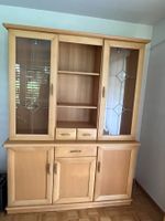 Vitrine Holz mit Glasfronten und Schubladen gebraucht