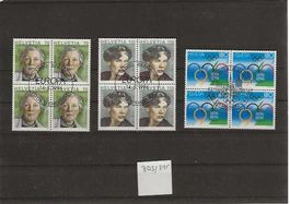 timbre 893-894-895 bloc de 4 Obl. 1er jour