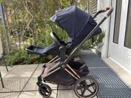 Kinderwagen Cybex Priam navy blau / rosé (guter Zustand)