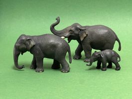 Schleich asiatische Elefanten Elefant Bulle Kalb asiatisch