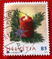 Nr.1373  Kerze 2010 mit Stempel    
