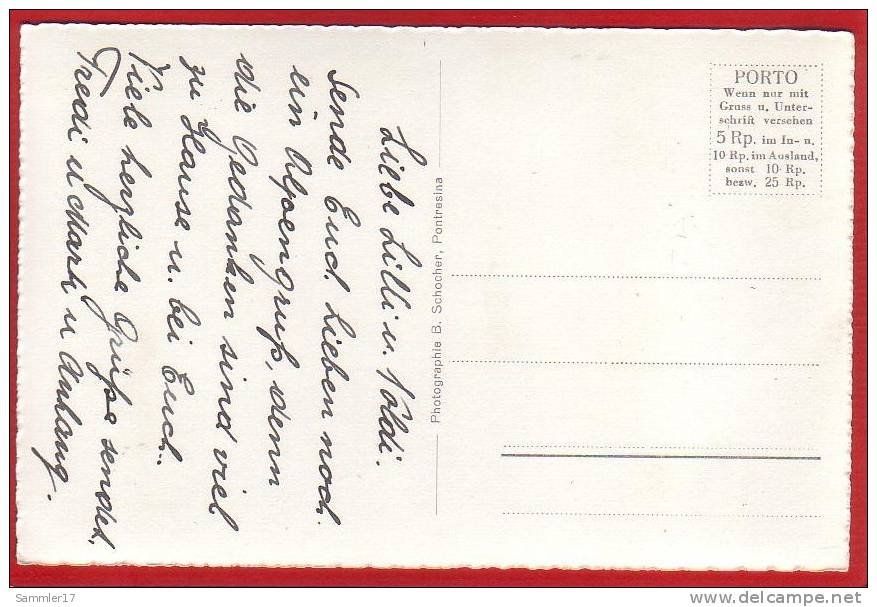 Cartoline postali: PONTRESINA DORFGASSE – Usato da Grüningen venduto da Kartenlaube 1