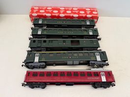 HAG SBB  410 + 425 Personenwagen 400 + 411Speise-Gepäckwagen