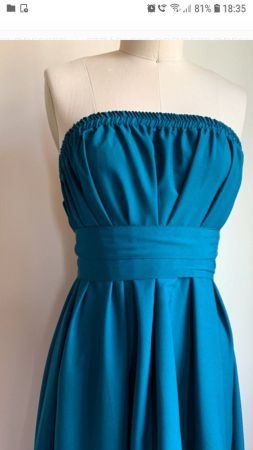 Bandeaukleid blau-grün, Camaroha Sutra