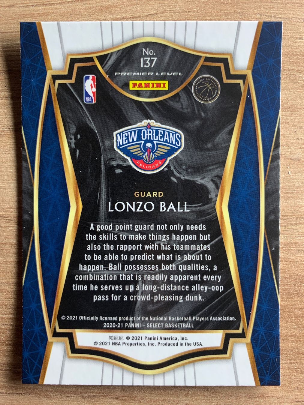 Nba Cartes à collectionner: NBA Lonzo Ball Premier Level Select 2021 – D'occasion à Netstal par Clutch79Cardz 1