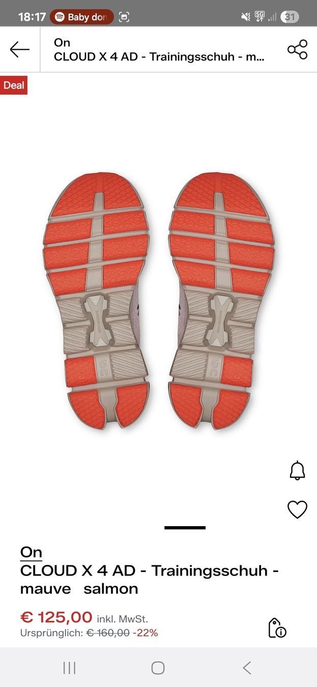 On Chaussures femmes: On Cloud X 4 AD Mauve Salmon – D'occasion à Diegten par Fashion017 3