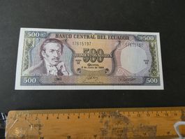 Ecuador 1988, 500 Sucres - ungefaltet