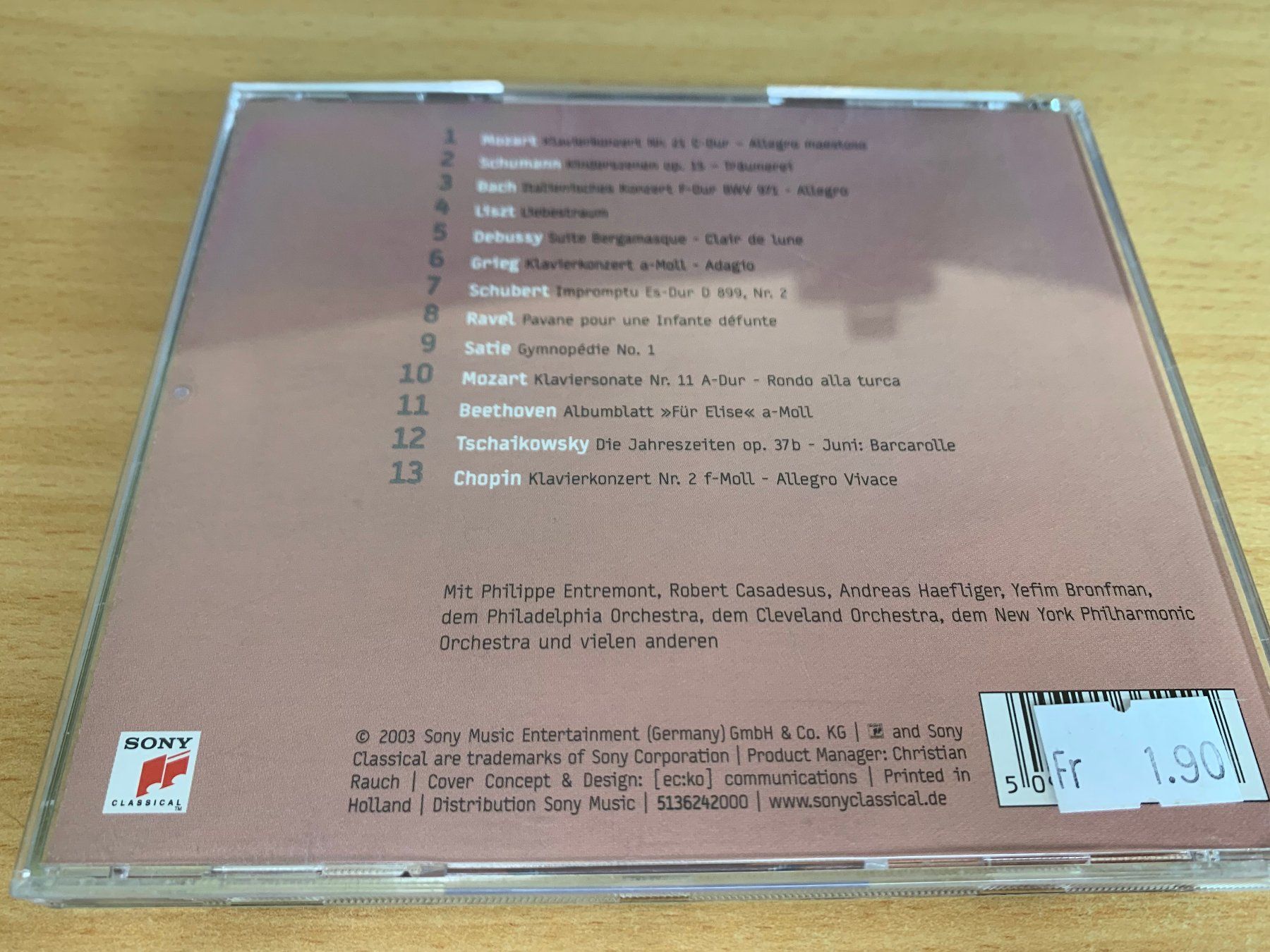 CD: Various - Die große Stunde des Pianos – Usato da Rikon im Tösstal venduto da Alpenmutz 1