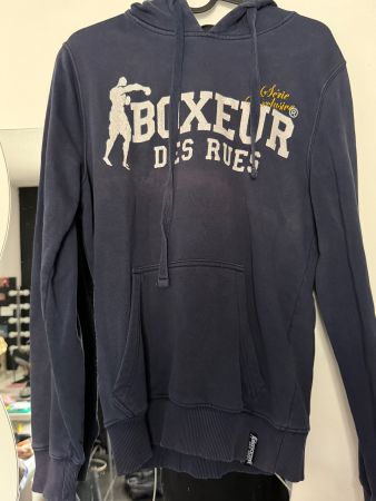 Boxeur des Rues Hoodie, Grösse S, Dunkelblau - Top Zustand!