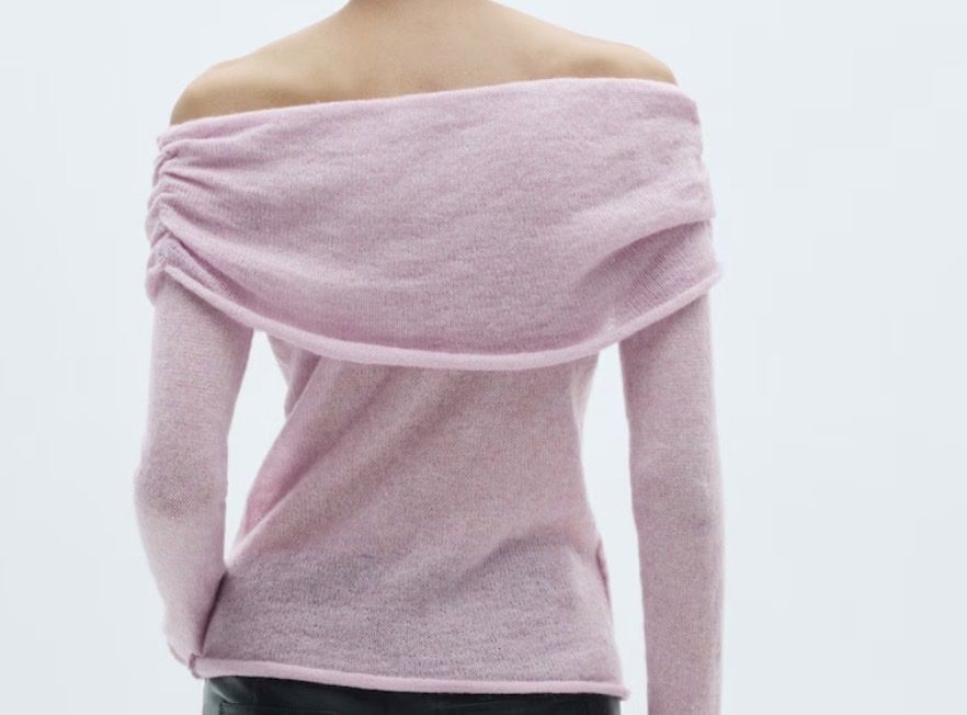 Mango Tops: Rosa Strickpullover, schulterfrei, Grösse S – Neu (gemäss Beschreibung) aus Basel von Erica_Manser 1