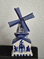 Vintage Delft Blue Windmühle mit Spieluhr