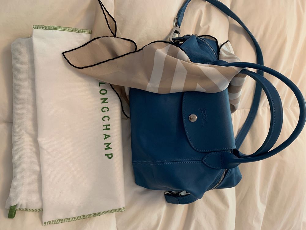 Sac longchamp hotsell bleu canard