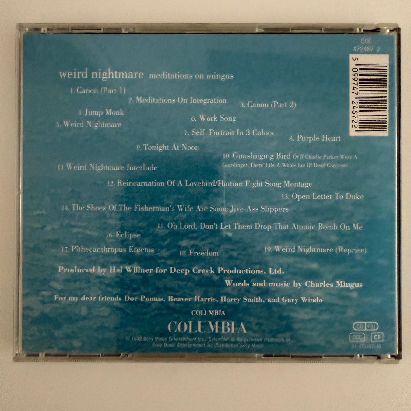 CD: Hal Willner – Weird Nightmare Mingus (CD Columbia) – Usato da Zug venduto da Mirare9 2