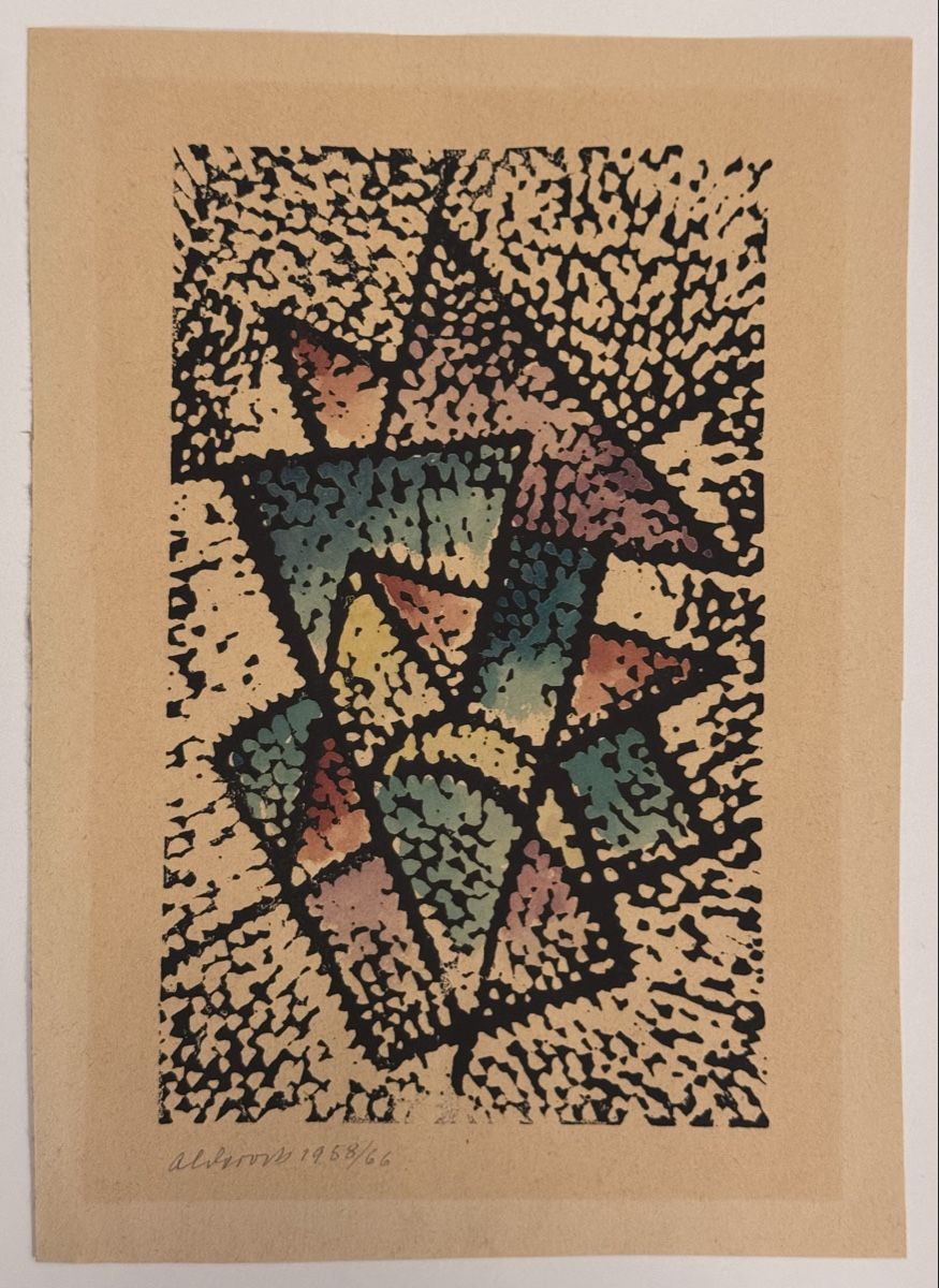 Xilografie: MAX OLDEROCK - Handkolorierter Holzschnitt – Usato da Basel venduto da accidental