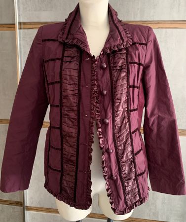 Bexley  Blazer Bluse Jacke Taft mit Samt Gr.38  zu Hose Rock