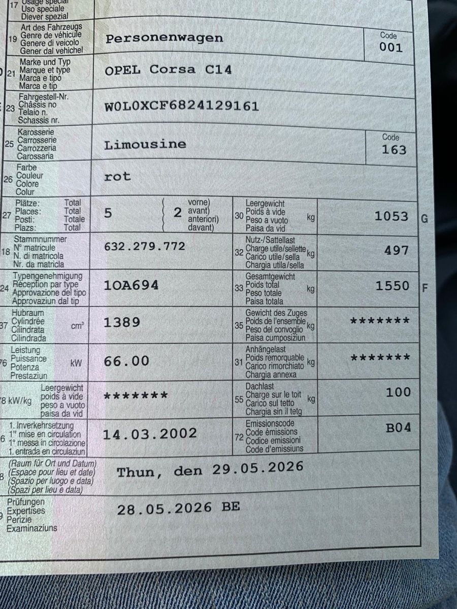 Opel Automobili: Opel Corsa C 1.4 Ab MFK – Usato da Rümligen venduto da maburri 6