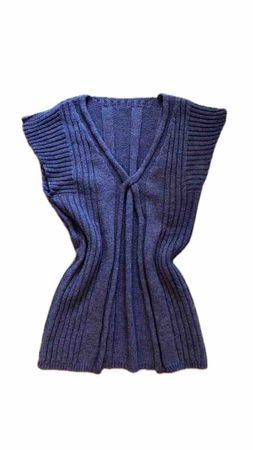 Damen Strickweste Gilet blau Grösse 38 wie neu