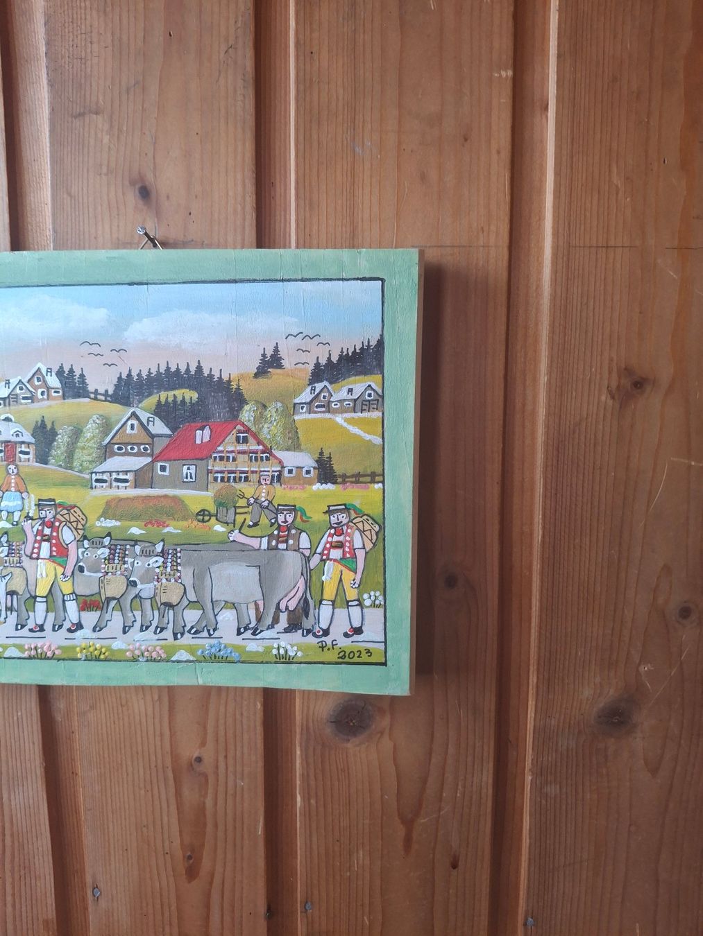 Dipinti: Wunderschönes Bauernmalerei Bild Sommer ** 86 – Usato da Zürich venduto da Soragno50 2