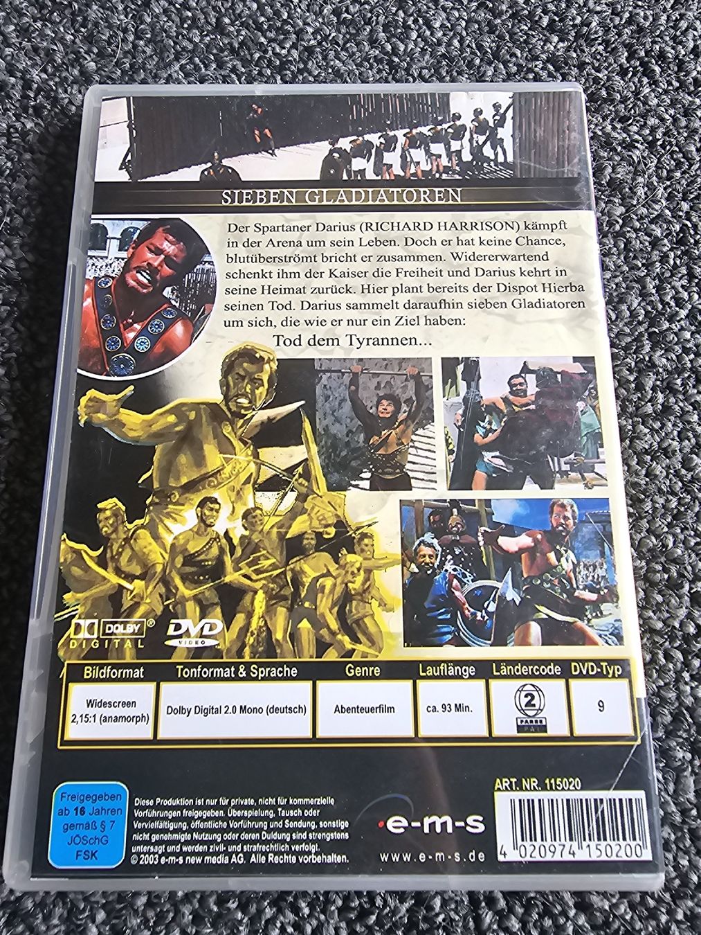 Tutti i DVDs: Sieben Gladiatoren (22108) – Usato da Ruswil venduto da jan_bxl5 1
