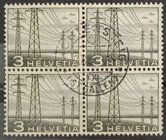 1949 Hochspannungsleitung Viererblock