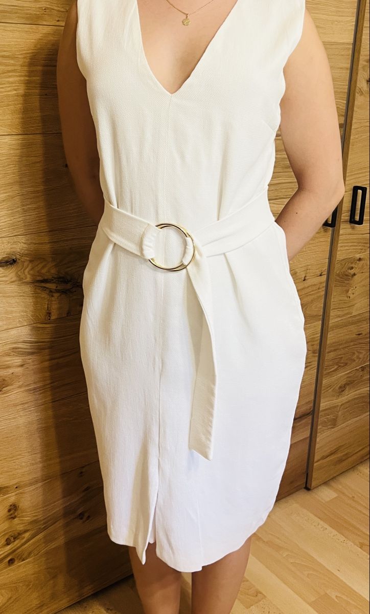 Massimo Dutti Robes: Kleid weiss Grösse S Massimo Dutti – D'occasion à Bremgarten b. Bern par me_tu