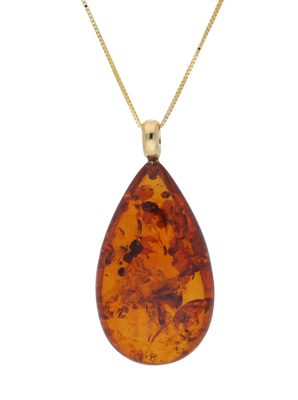 Catenine: Kette mit Anhänger Bernstein – Nuovo e nell'imballaggio originale da Hemmental venduto da Royalgold 1