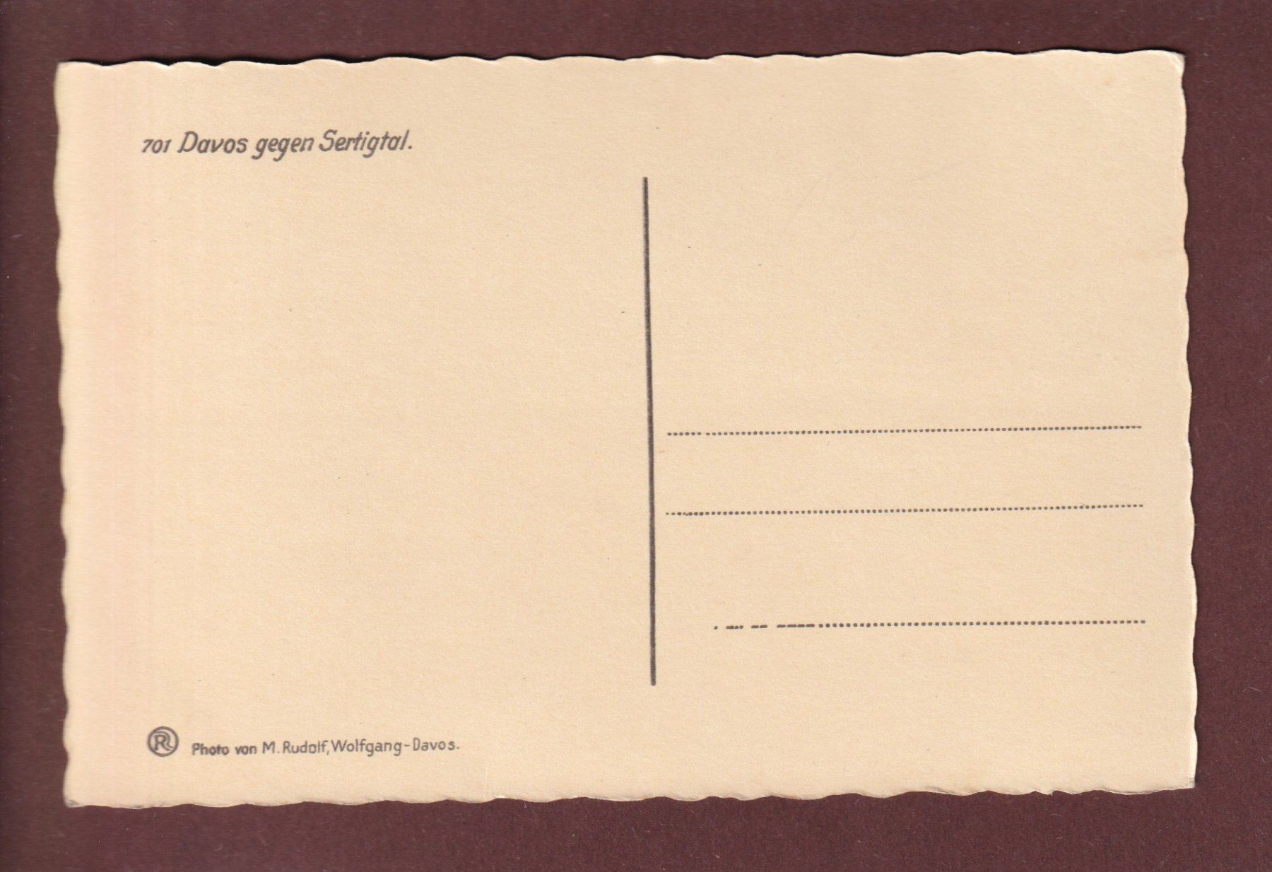 Cartoline postali: DAVOS gegen Sertigtal – Usato da Pully venduto da nicecards 1
