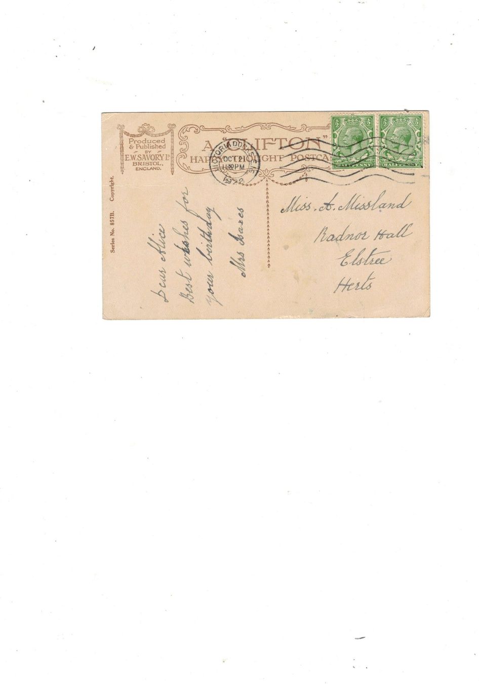 Cartoline postali: Ansichtskarten Kitschkarten Frauen England Blumen 1928 – Usato da Widnau venduto da Seppl480 1