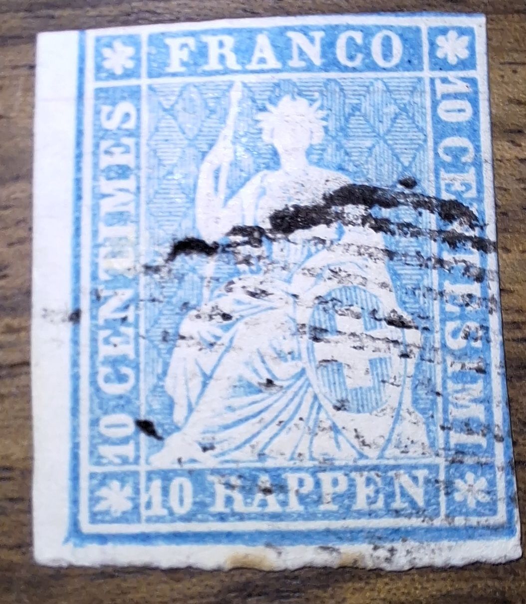 Alle Briefmarken: Strubel 23Ca Kat. 300.- – Gebraucht aus Balgach von SIMEON27
