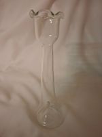 Schlanke Blumenvase aus Glas transparent 25cm hoch