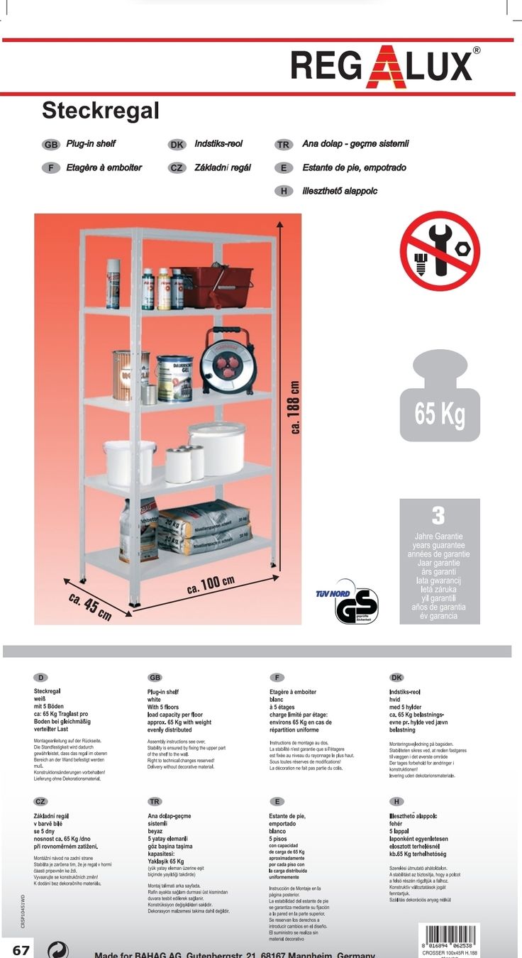 Scaffali: Steckregal von BAUHAUS mit 6 Tablare – Usato da Thalwil venduto da VitaMini 4