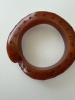 Vintage schlangenförmiges Armband in Bernsteinfarben