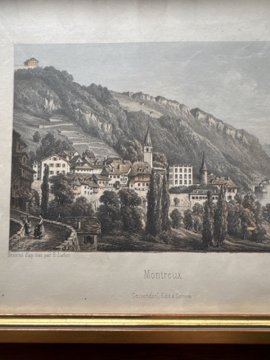 Grafica & Litografie: Antike Montreux Lithographie – Difettoso da Zürich venduto da 2013tg 2